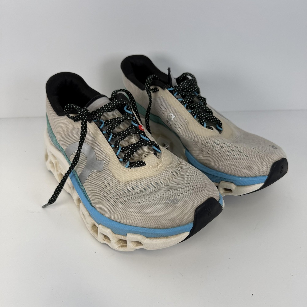 On Running Shoes Womens 6 Beige Cloudmonster CloudTec Athletic Mesh Sneakers